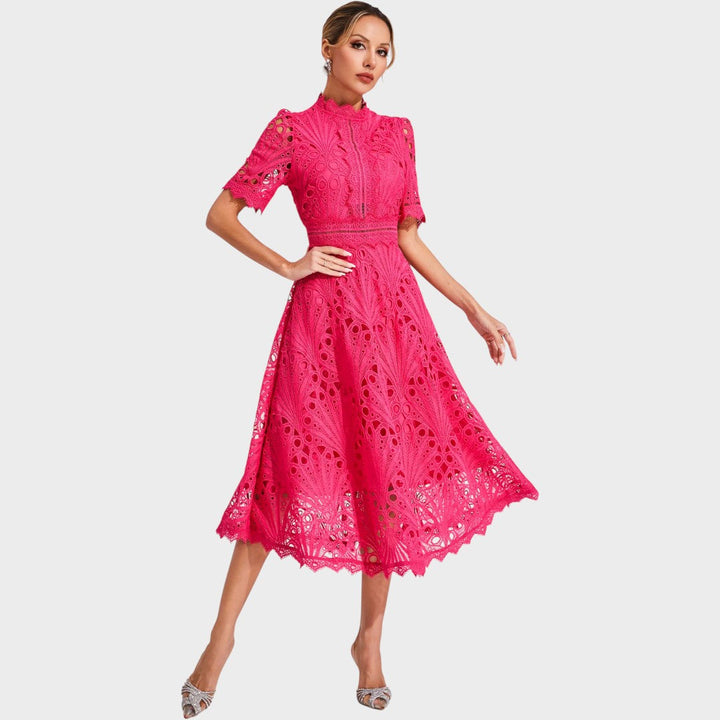 Carmen | Spitzen-Midi-Kleid