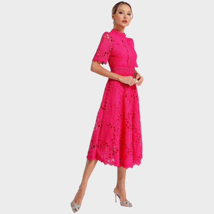 Carmen | Spitzen-Midi-Kleid