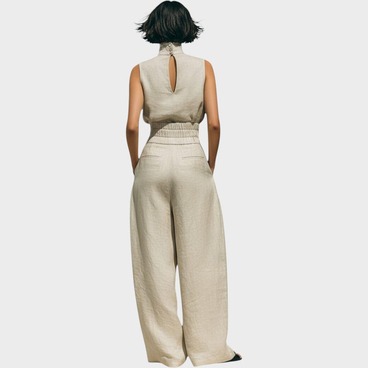 Falyne | Minimalistisches Tanktop und Weite Hose Set