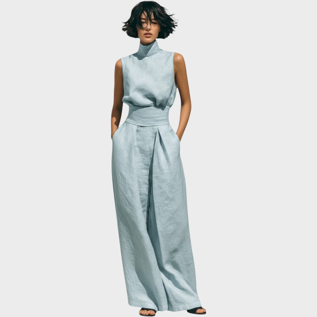 Falyne | Minimalistisches Tanktop und Weite Hose Set