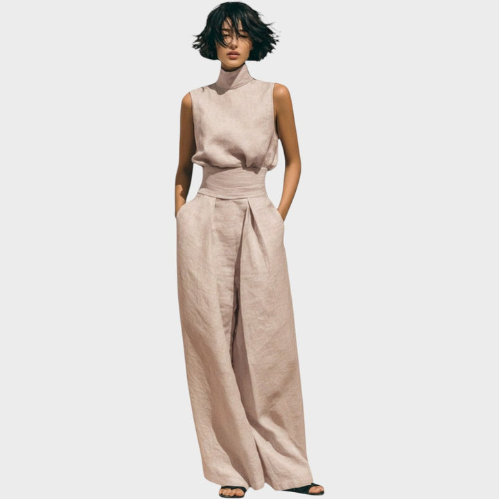 Falyne | Minimalistisches Tanktop und Weite Hose Set