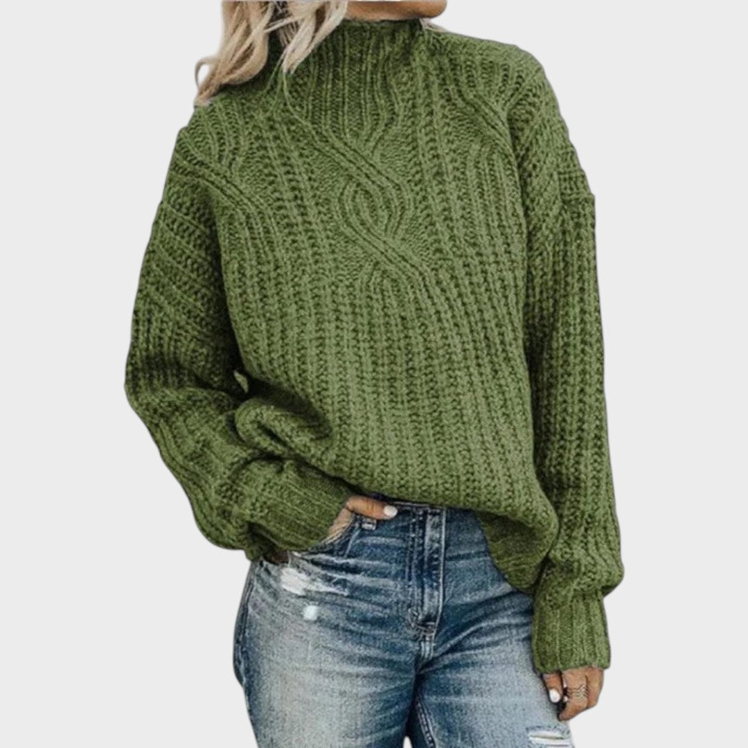 Elene | Strickpullover mit Stehkragen