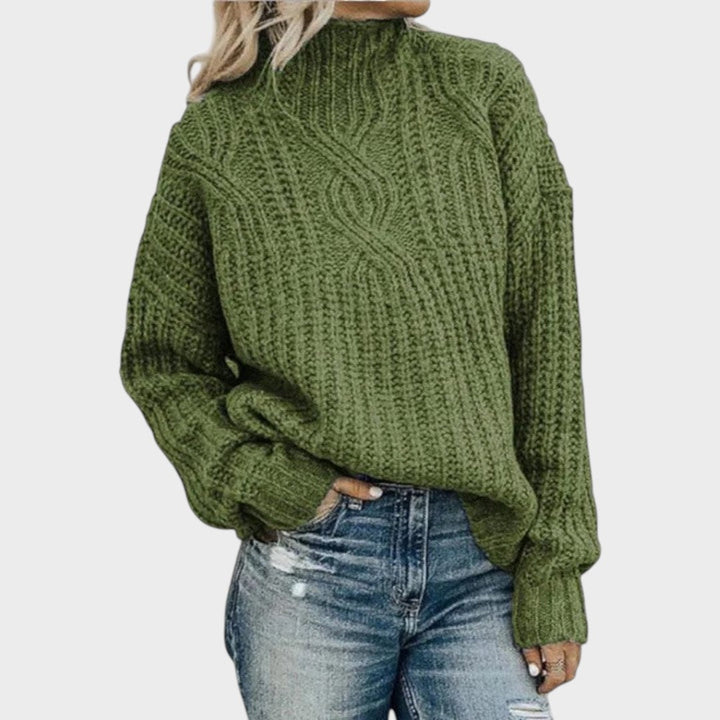 Elene | Strickpullover mit Stehkragen