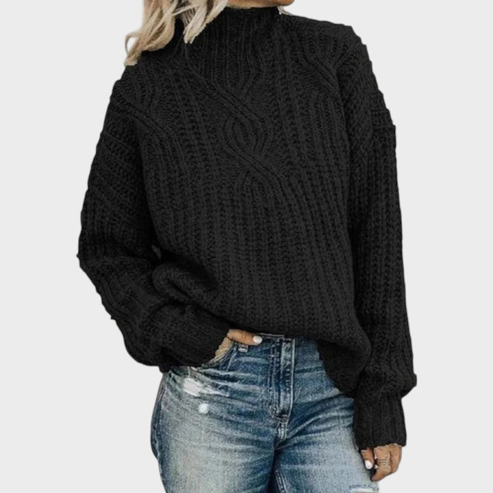Elene | Strickpullover mit Stehkragen