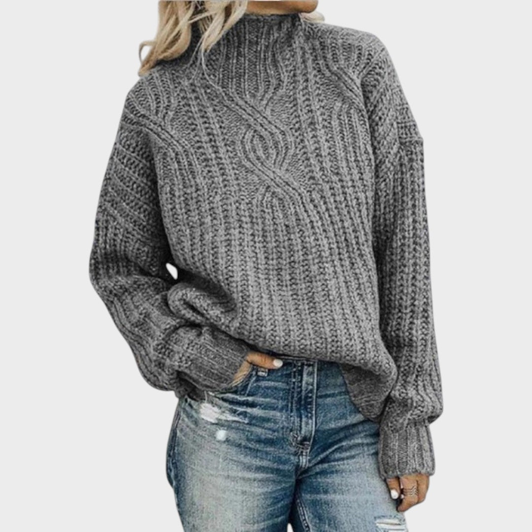 Elene | Strickpullover mit Stehkragen