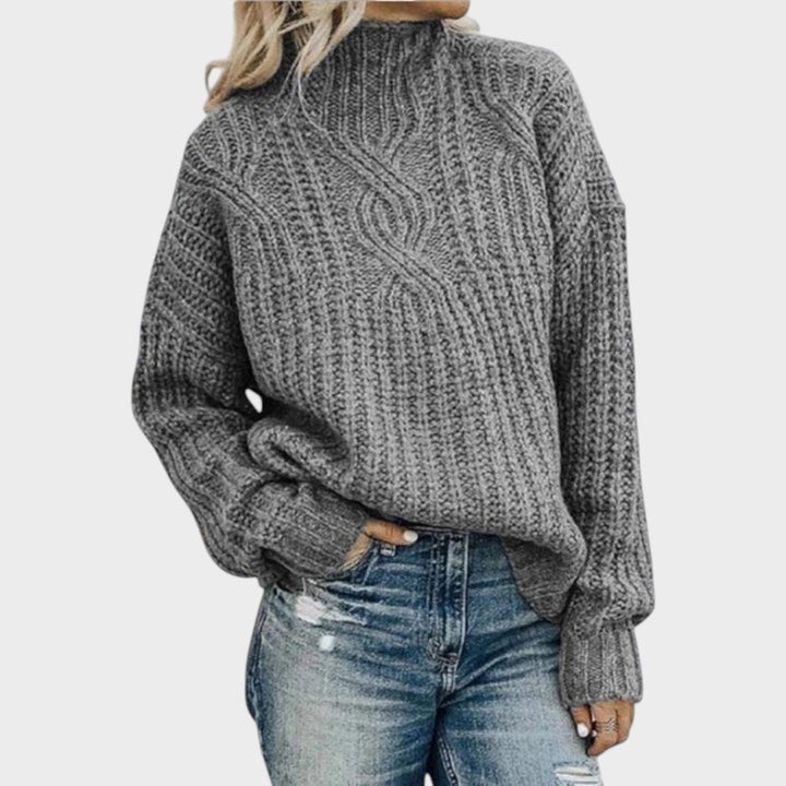 Elene | Strickpullover mit Stehkragen