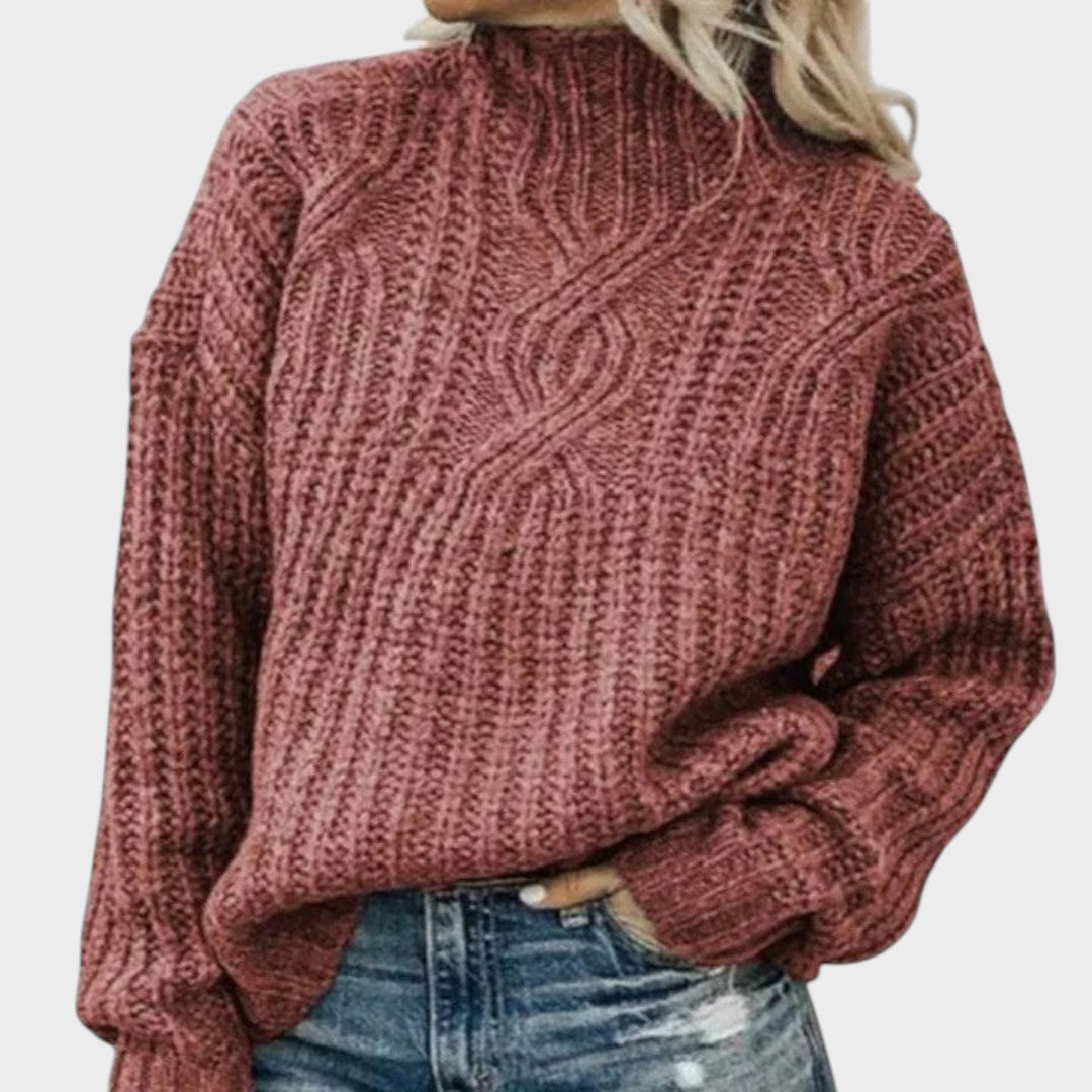 Elene | Strickpullover mit Stehkragen