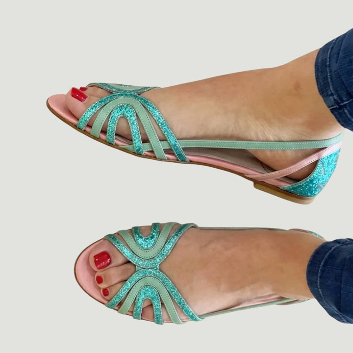 Eleonora | Goldene Sommerschuhe