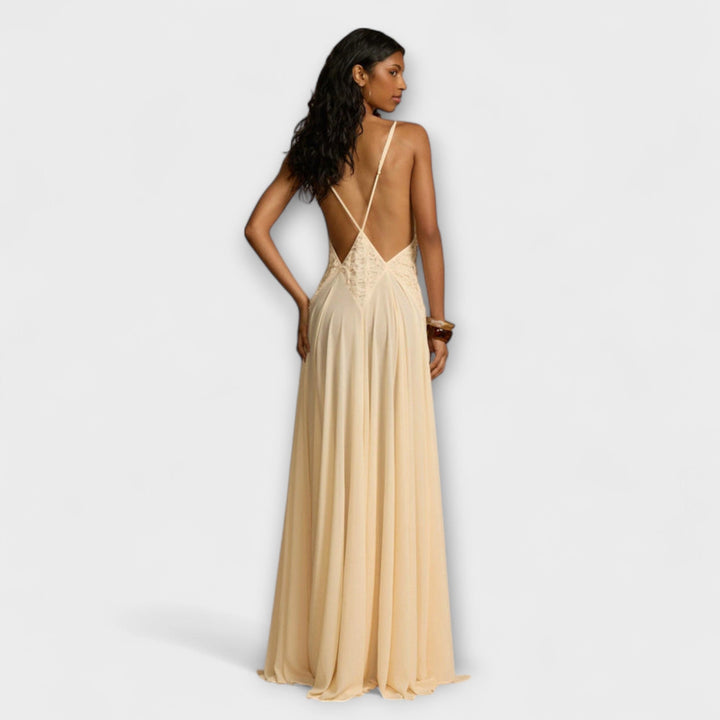 Lavinia | Maxikleid mit tiefem V-Ausschnitt