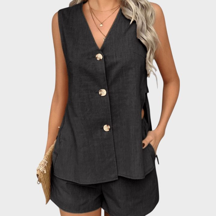 Loren | Weste und Shorts Set