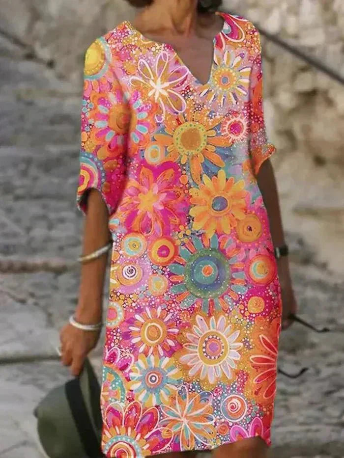 Anouk | Lebhaftes Floral-Maxikleid