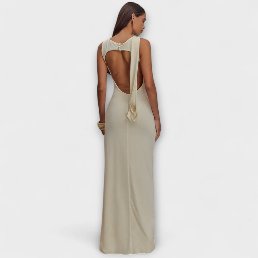 Rieke | Elegantes Maxikleid mit Hohem Schlitz