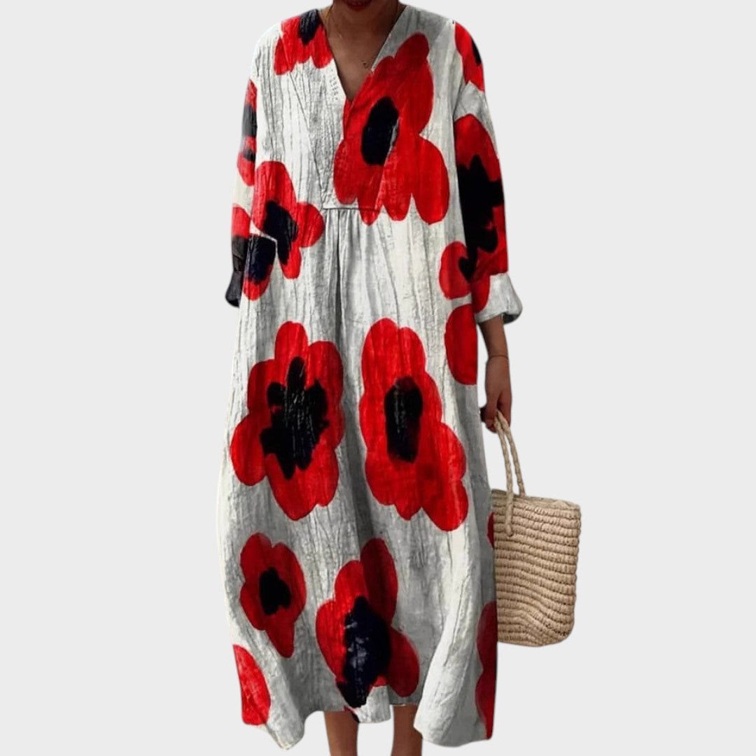 Ottilie | Farbenfrohes Geometrisches Kleid