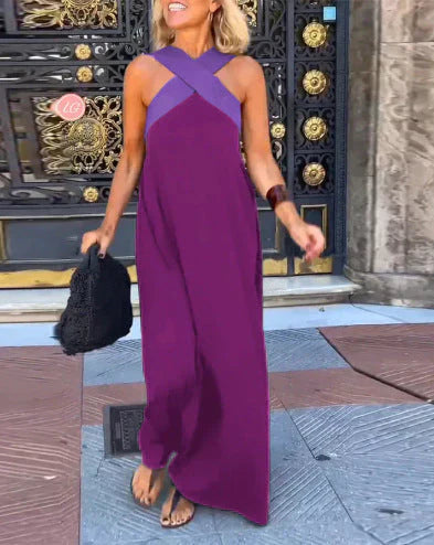 Quirine | Wickel-Front Maxi-Kleid