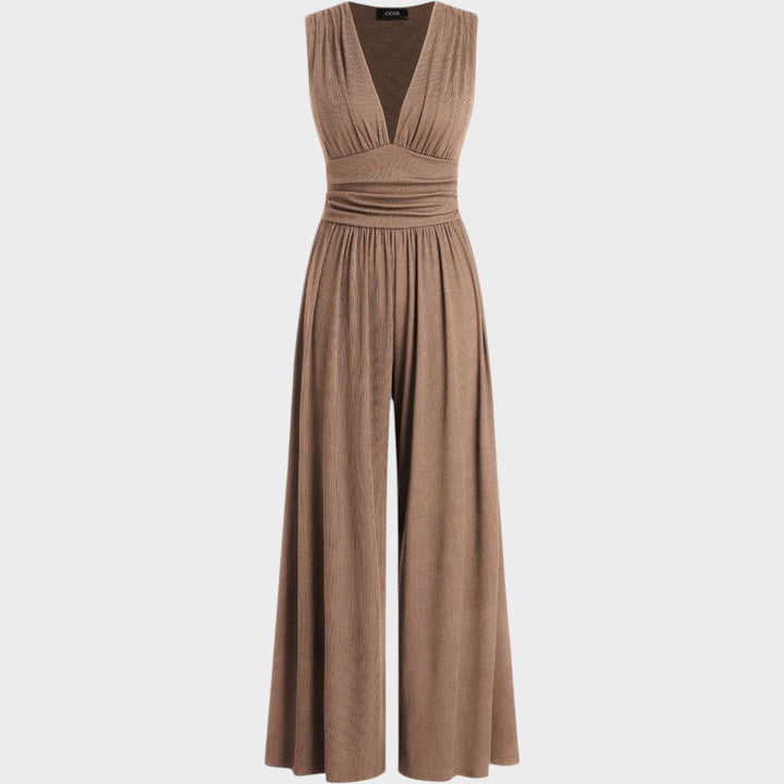 Sultana | Schicker ärmelloser Jumpsuit mit weitem Bein