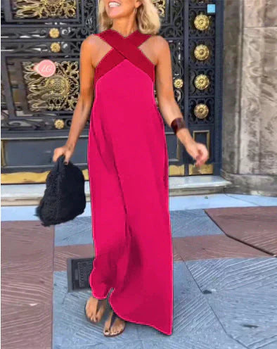 Quirine | Wickel-Front Maxi-Kleid