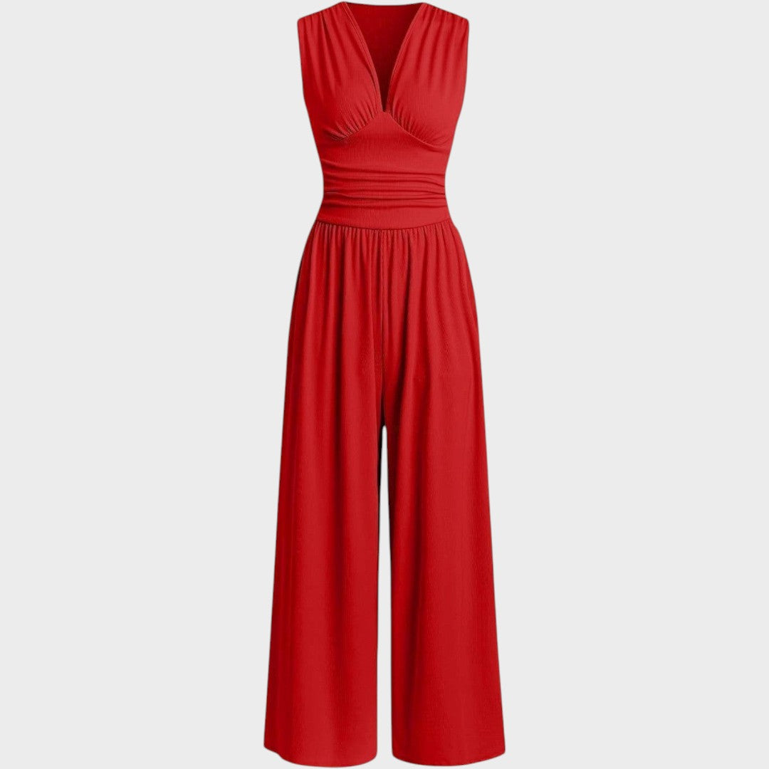 Sultana | Schicker ärmelloser Jumpsuit mit weitem Bein