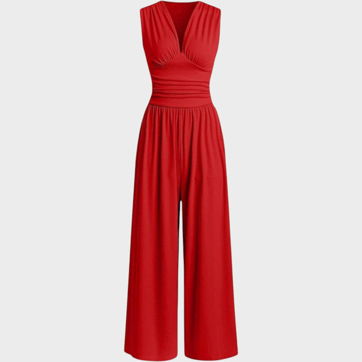 Sultana | Schicker ärmelloser Jumpsuit mit weitem Bein