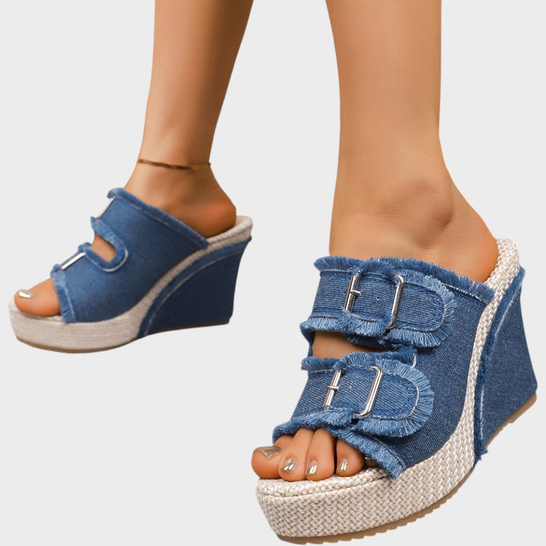 Atelier | Fray Edge Wedge Sandalen
