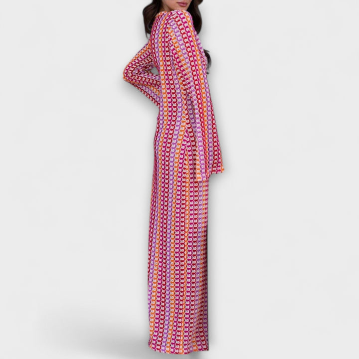Elina | Maxikleid mit V-Ausschnitt und Sommerstil