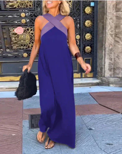Quirine | Wickel-Front Maxi-Kleid