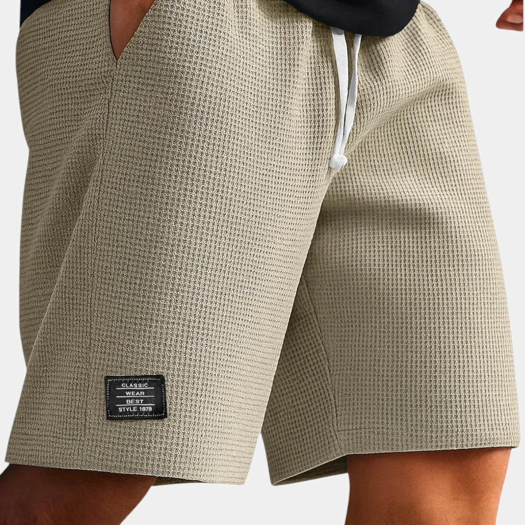 Veit™ | Wabenartige Shorts mit Kordelzug