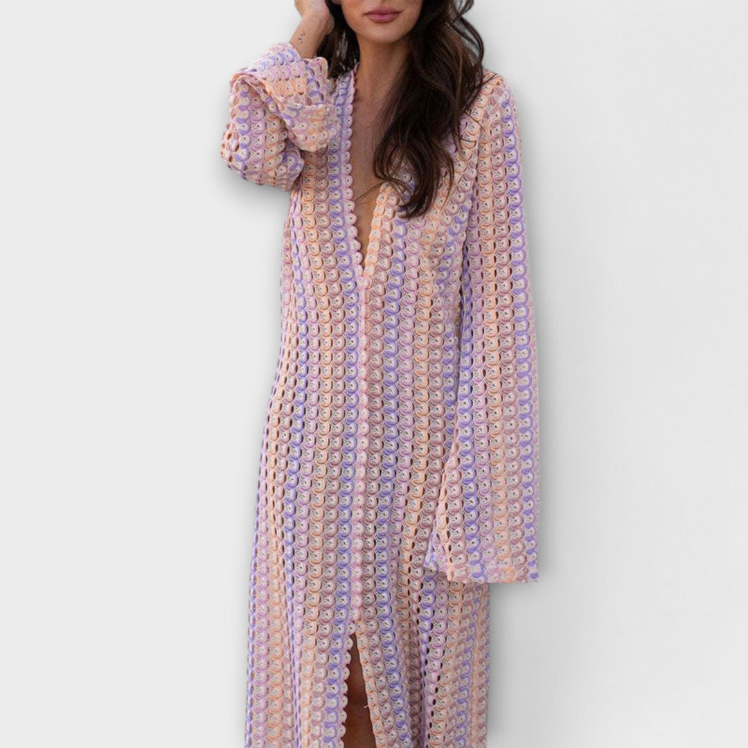 Elina | Maxikleid mit V-Ausschnitt und Sommerstil