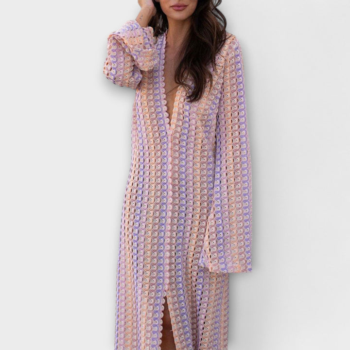 Elina | Maxikleid mit V-Ausschnitt und Sommerstil