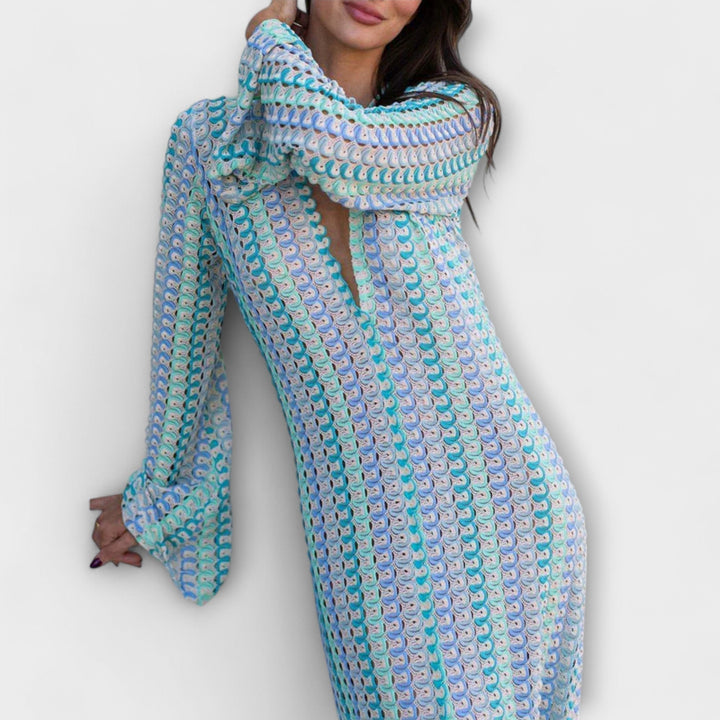 Elina | Maxikleid mit V-Ausschnitt und Sommerstil