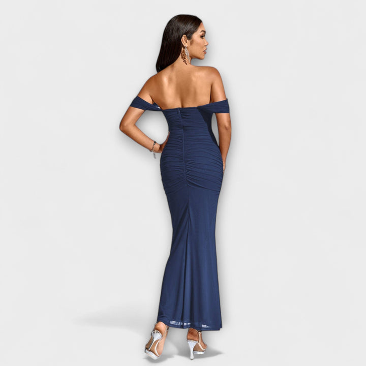 Lone | Off-Shoulder Bodycon Kleid mit Raffung