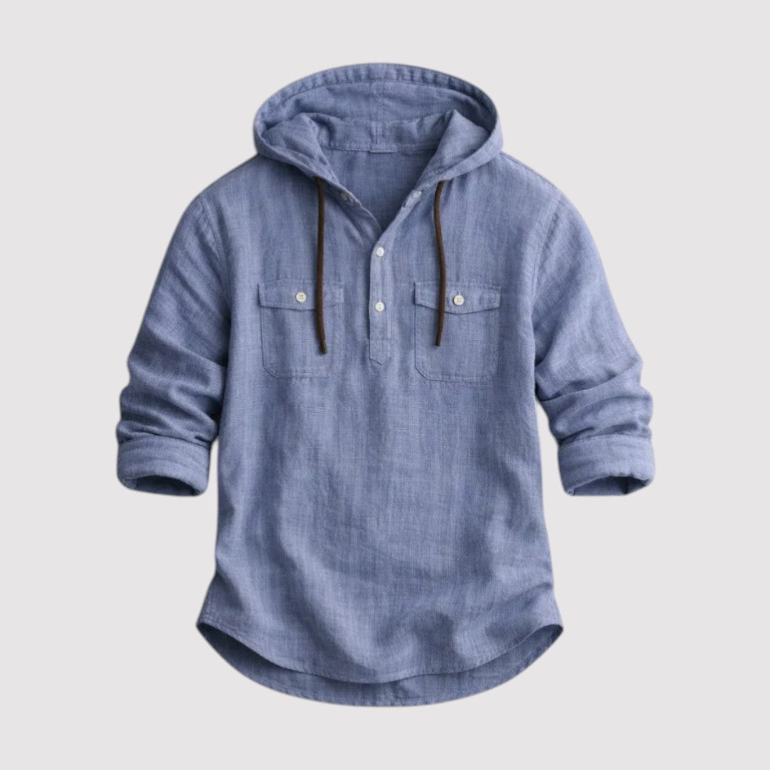 Olaf™ | Leichtes Hoodie-Hemd mit Kapuze