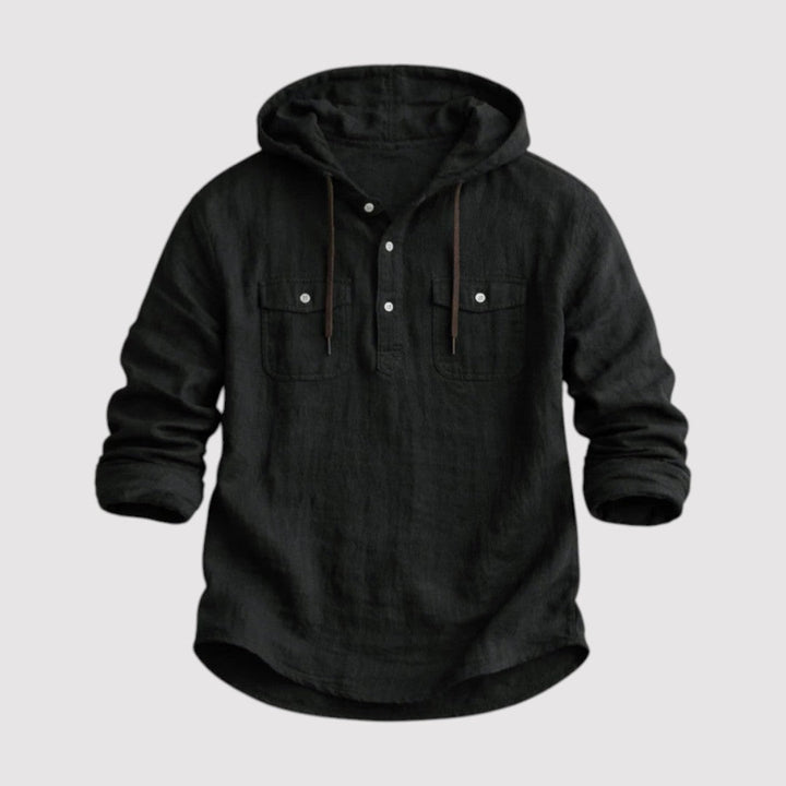 Olaf™ | Leichtes Hoodie-Hemd mit Kapuze