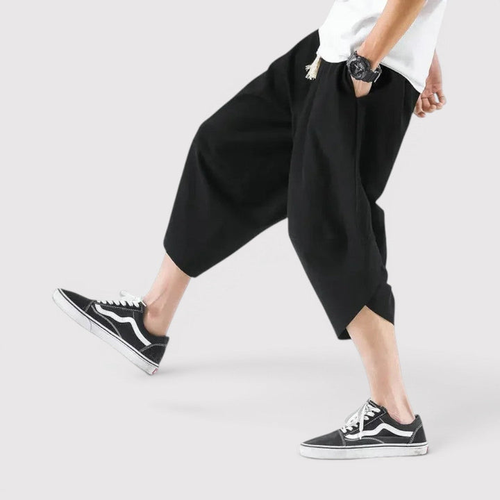 Piet™ | Weite Cropped-Hose mit Kordelzug
