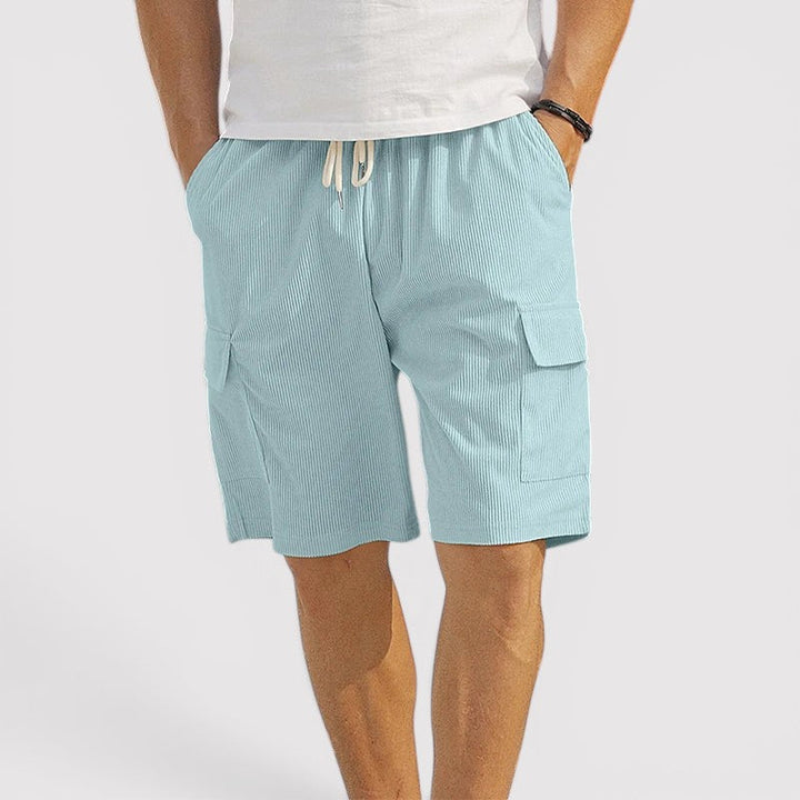Hauke™ | Feingerippte Shorts mit Kordelzug