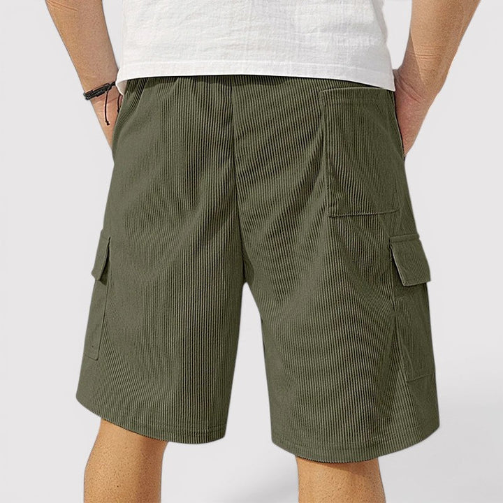 Hauke™ | Feingerippte Shorts mit Kordelzug