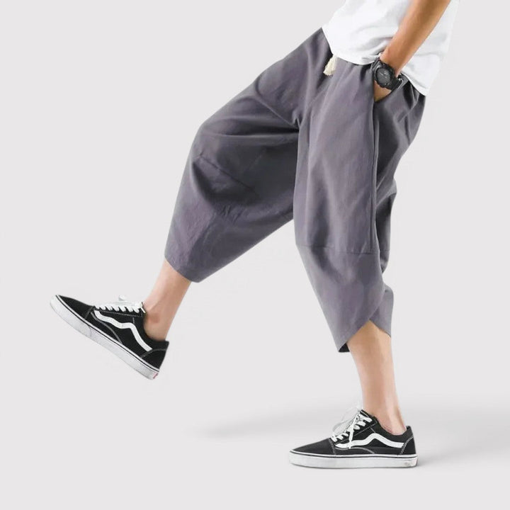 Piet™ | Weite Cropped-Hose mit Kordelzug