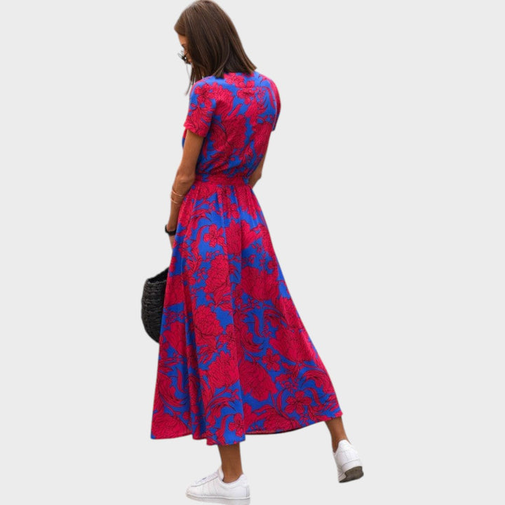 Amelie | Überkreuztes Midi-Kleid