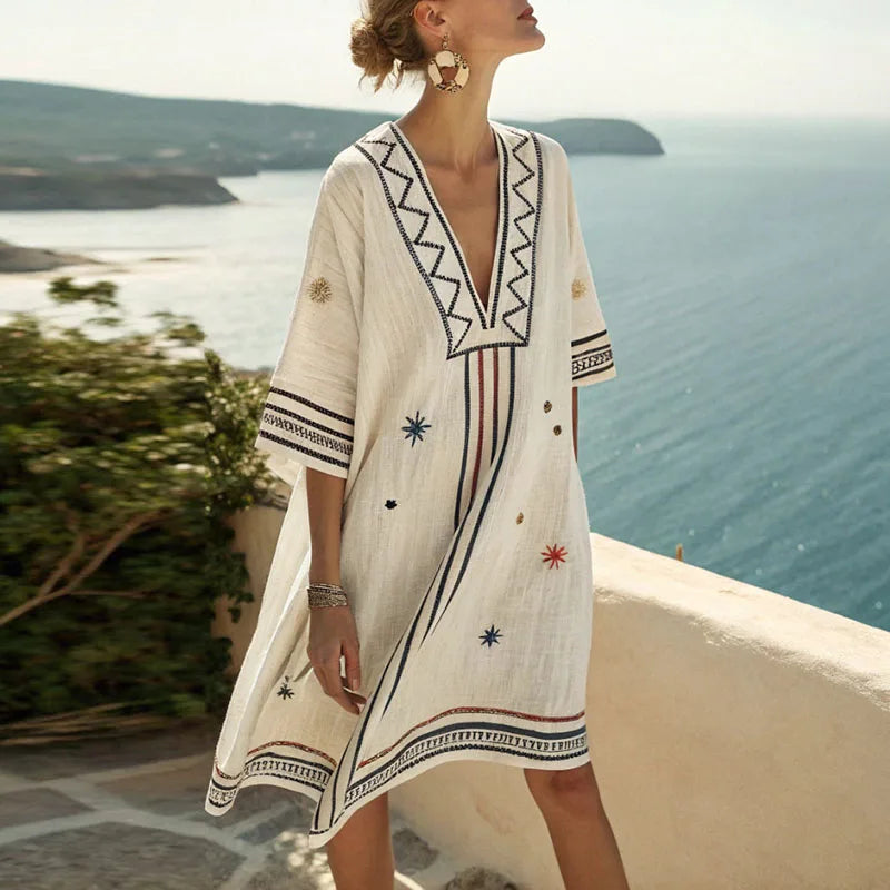 Naomi | Elegantes und vielseitiges Strandkleid für sommerliche Tage