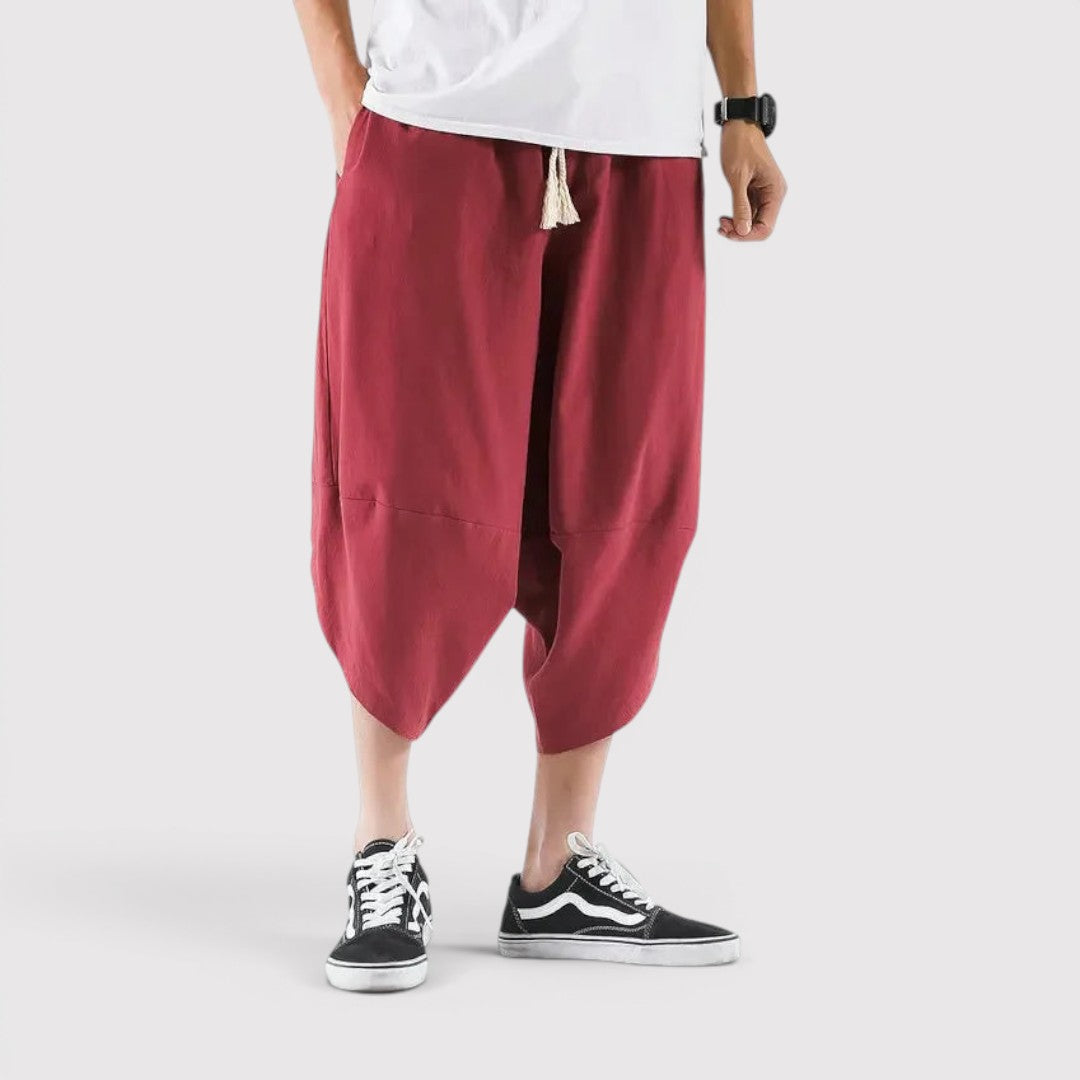 Piet™ | Weite Cropped-Hose mit Kordelzug