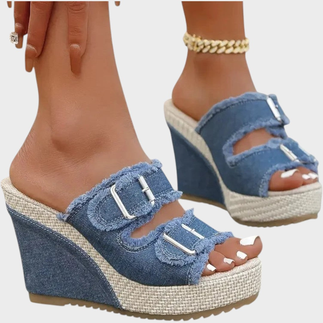 Atelier | Fray Edge Wedge Sandalen
