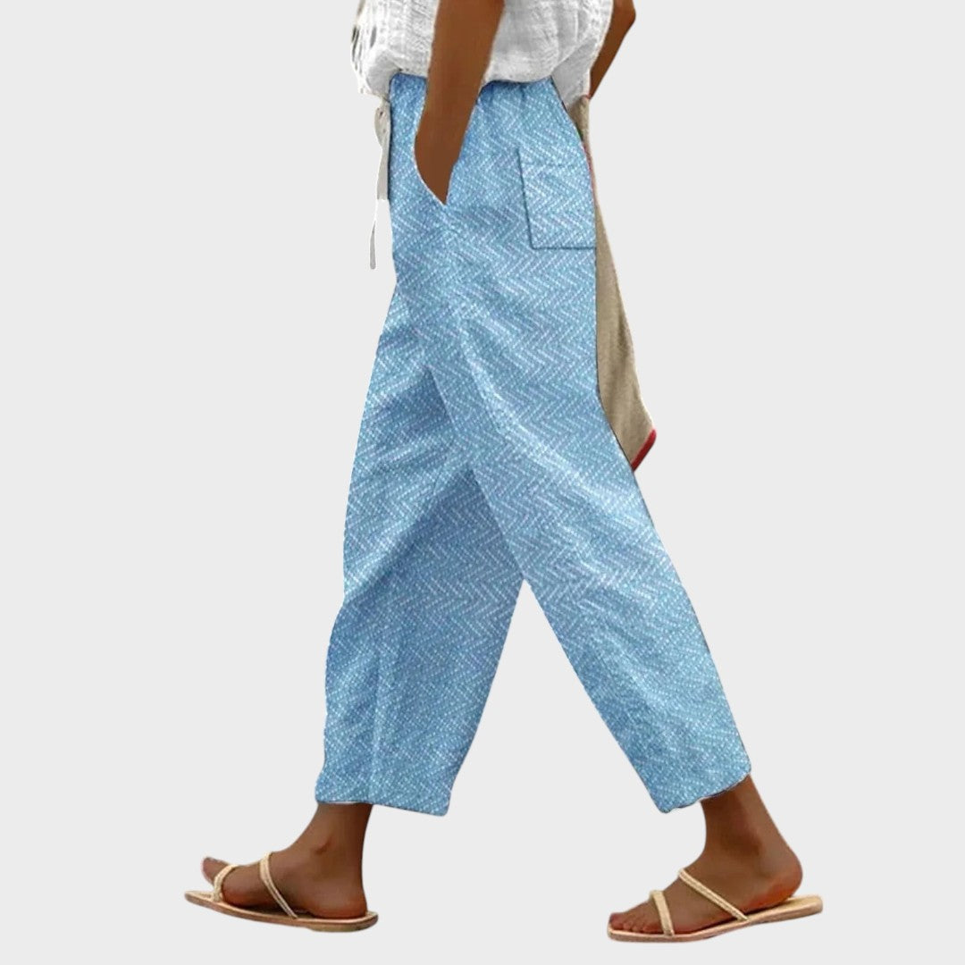 Anke | Leichte Sommerhose in Blau für Damen