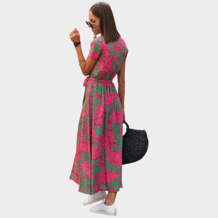 Amelie | Überkreuztes Midi-Kleid