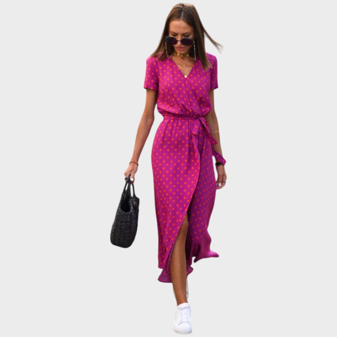 Amelie | Überkreuztes Midi-Kleid