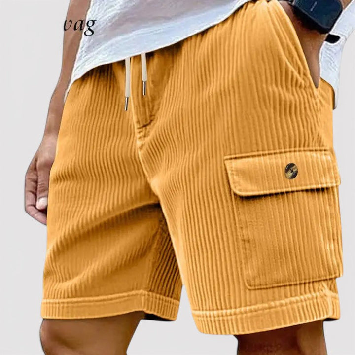 Hauke™ | Feingerippte Shorts mit Kordelzug