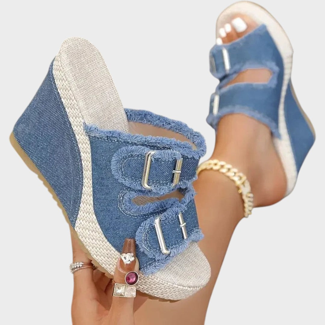 Atelier | Fray Edge Wedge Sandalen