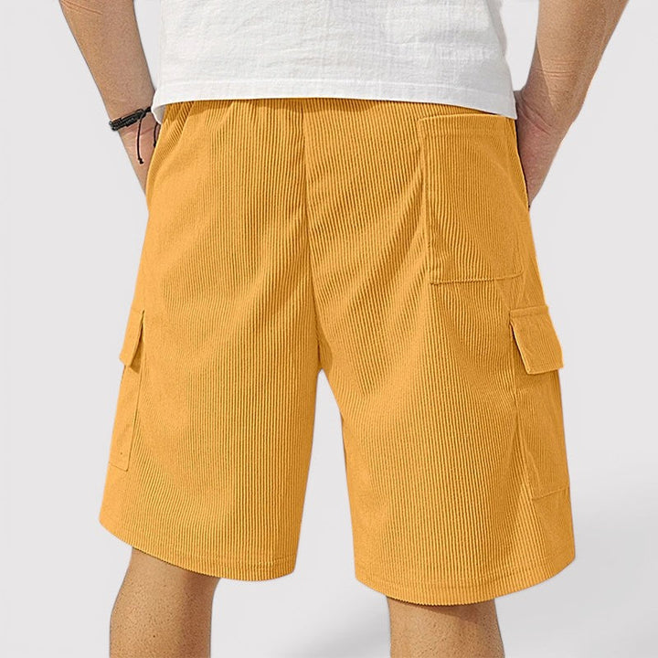 Hauke™ | Feingerippte Shorts mit Kordelzug