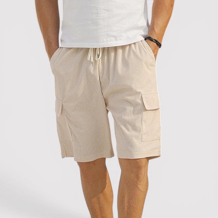 Hauke™ | Feingerippte Shorts mit Kordelzug