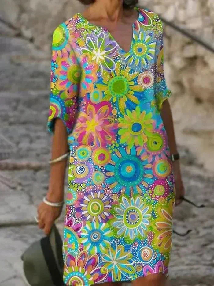 Anouk | Lebhaftes Floral-Maxikleid