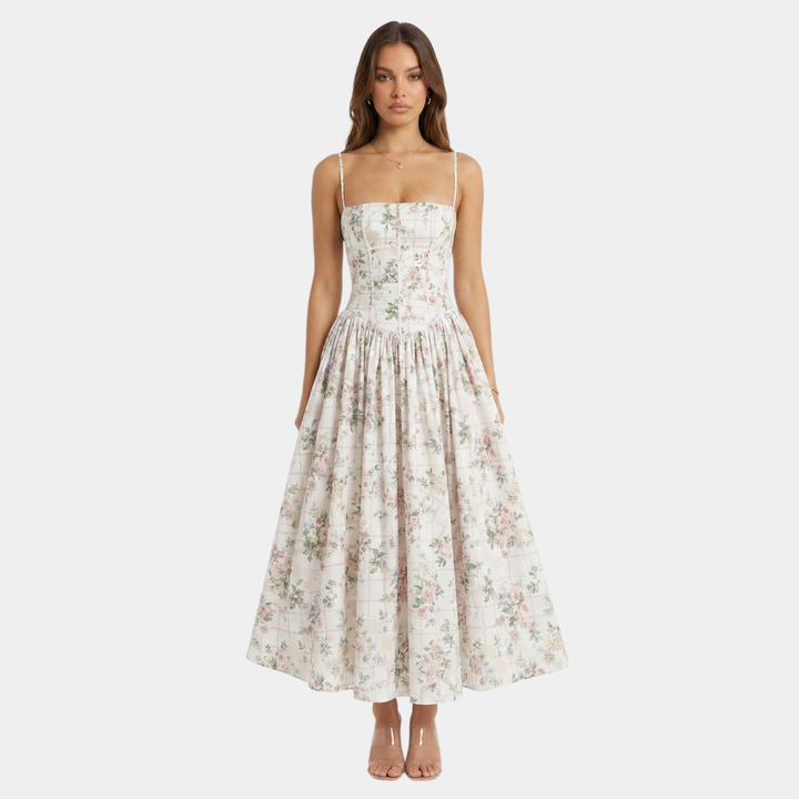 Oriane | Blumiges Maxikleid