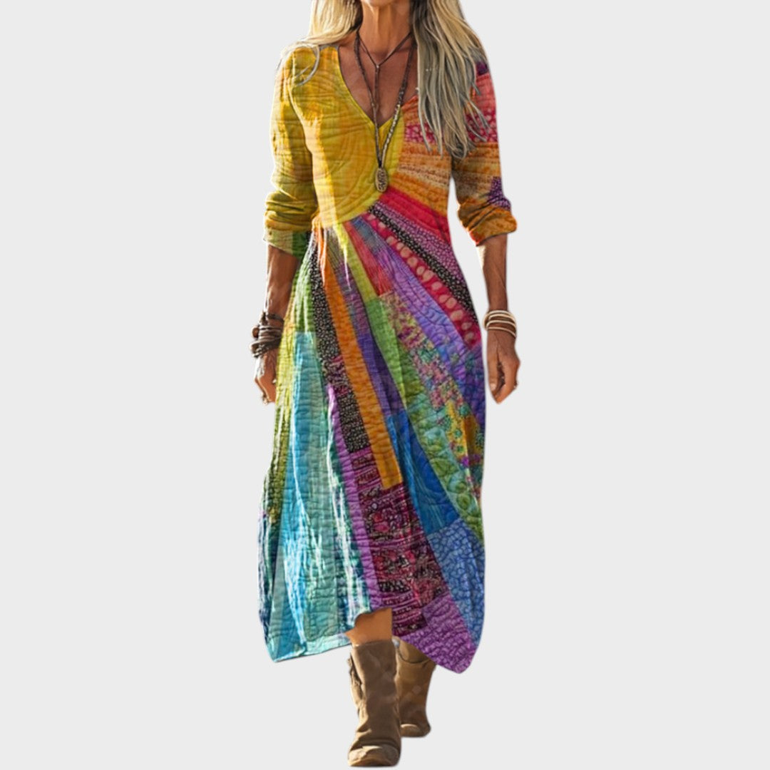 Leuchtendes Boho-Kleid für Damen